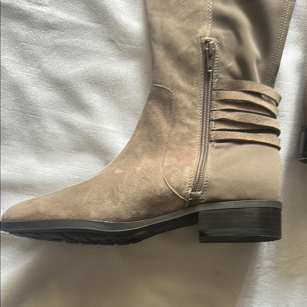 Vince Camuto Tan Over the Knee Boots with Suede Finish - Picture 10 of 16